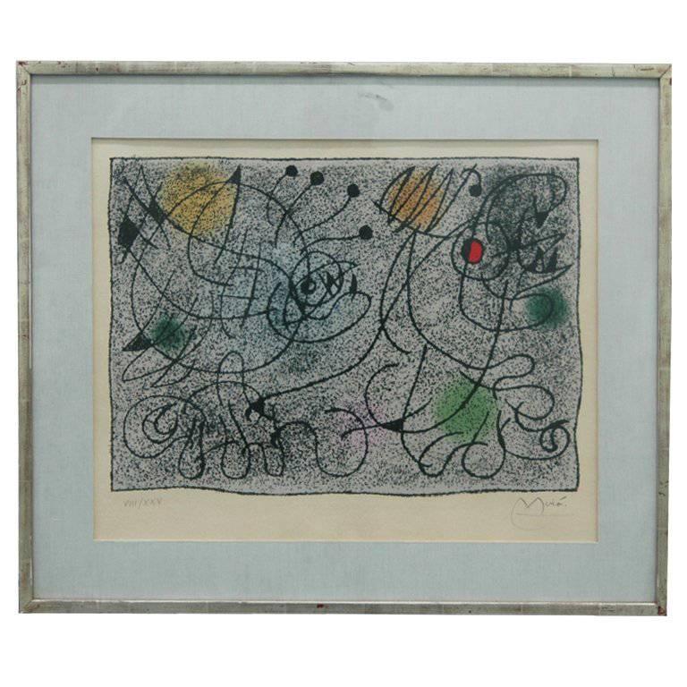 Signed Joan Miro, Abstract Print