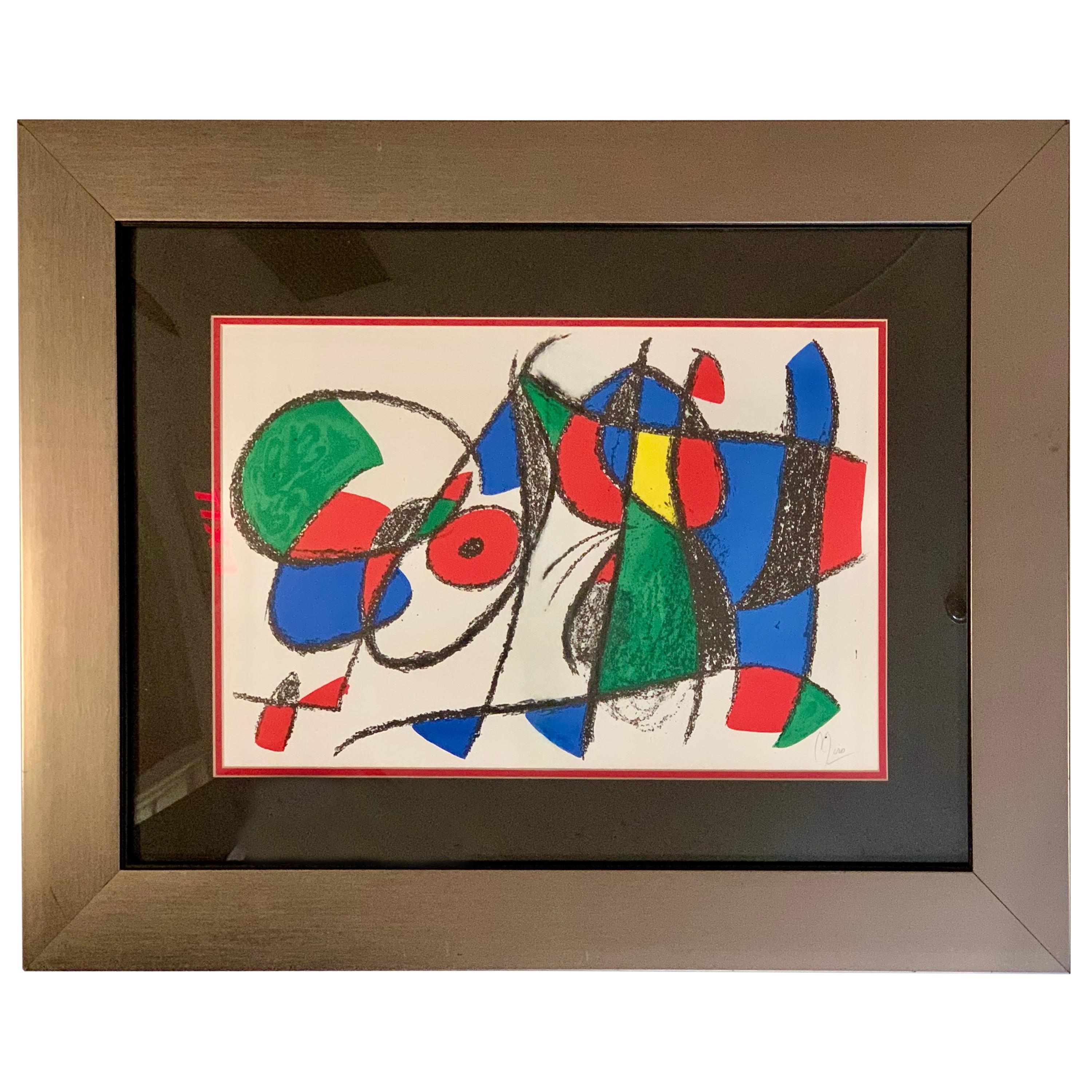 Signed Joan Miro Lithograph Original Signature with COA
