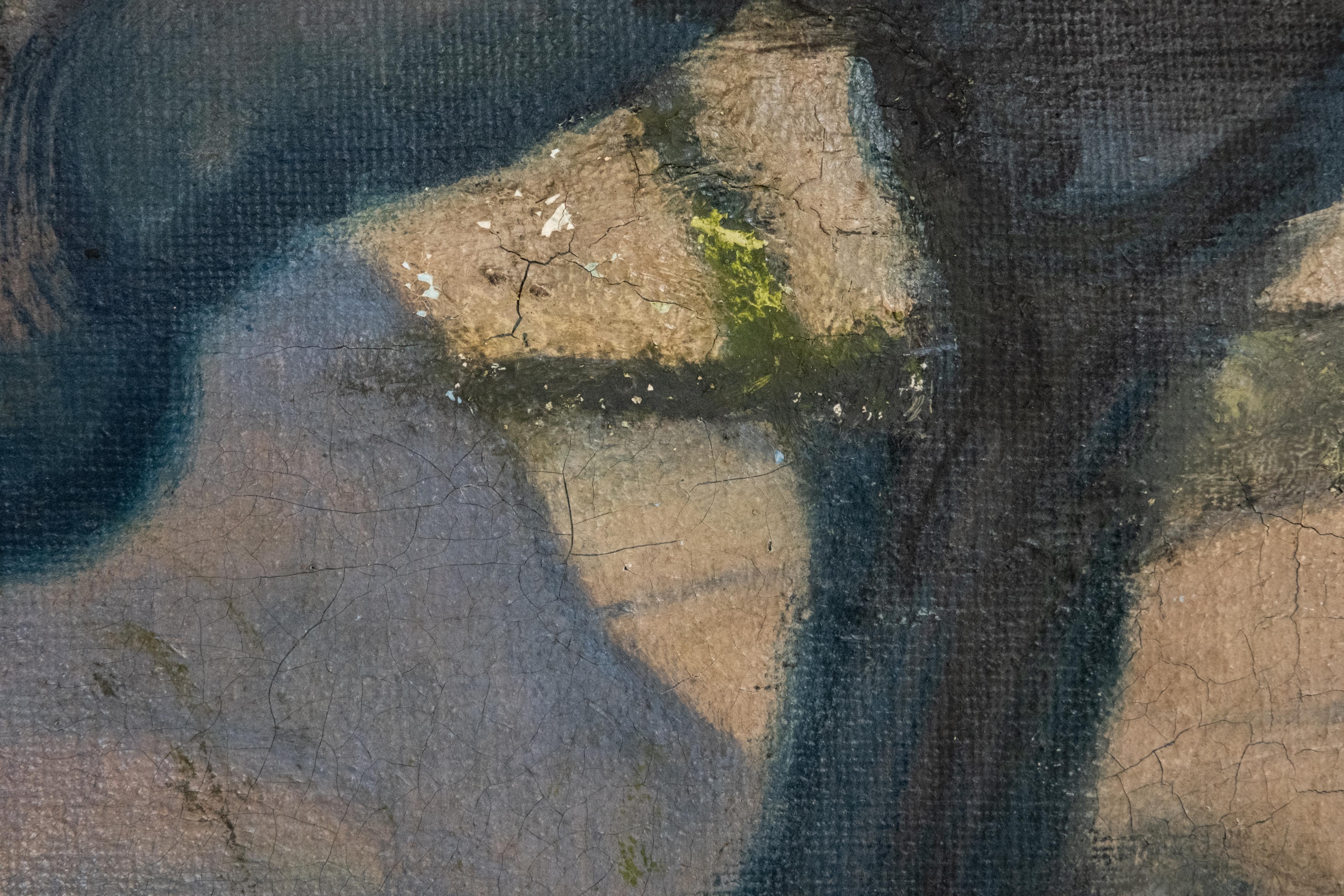 Signed John Palmer Wicker, 'Two Women in a Landscape, #7', Oil on Canvas 3