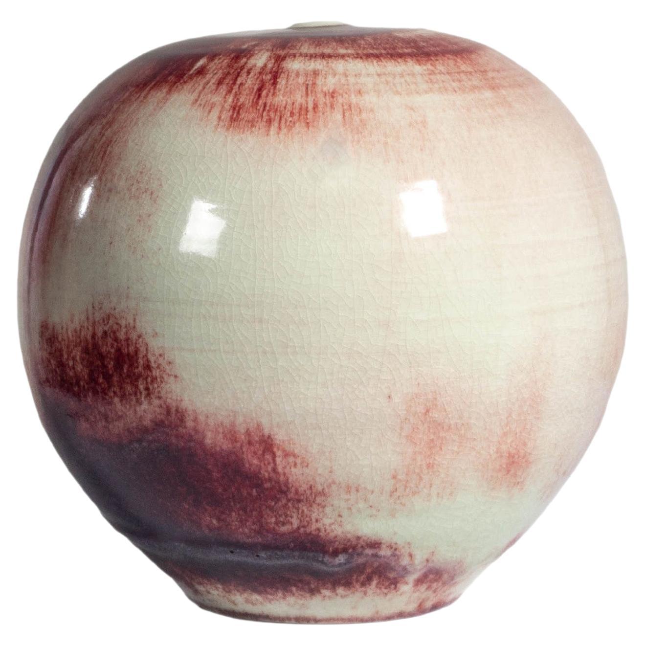 Signed John Takehara Oxblood Glazed Vase For Sale