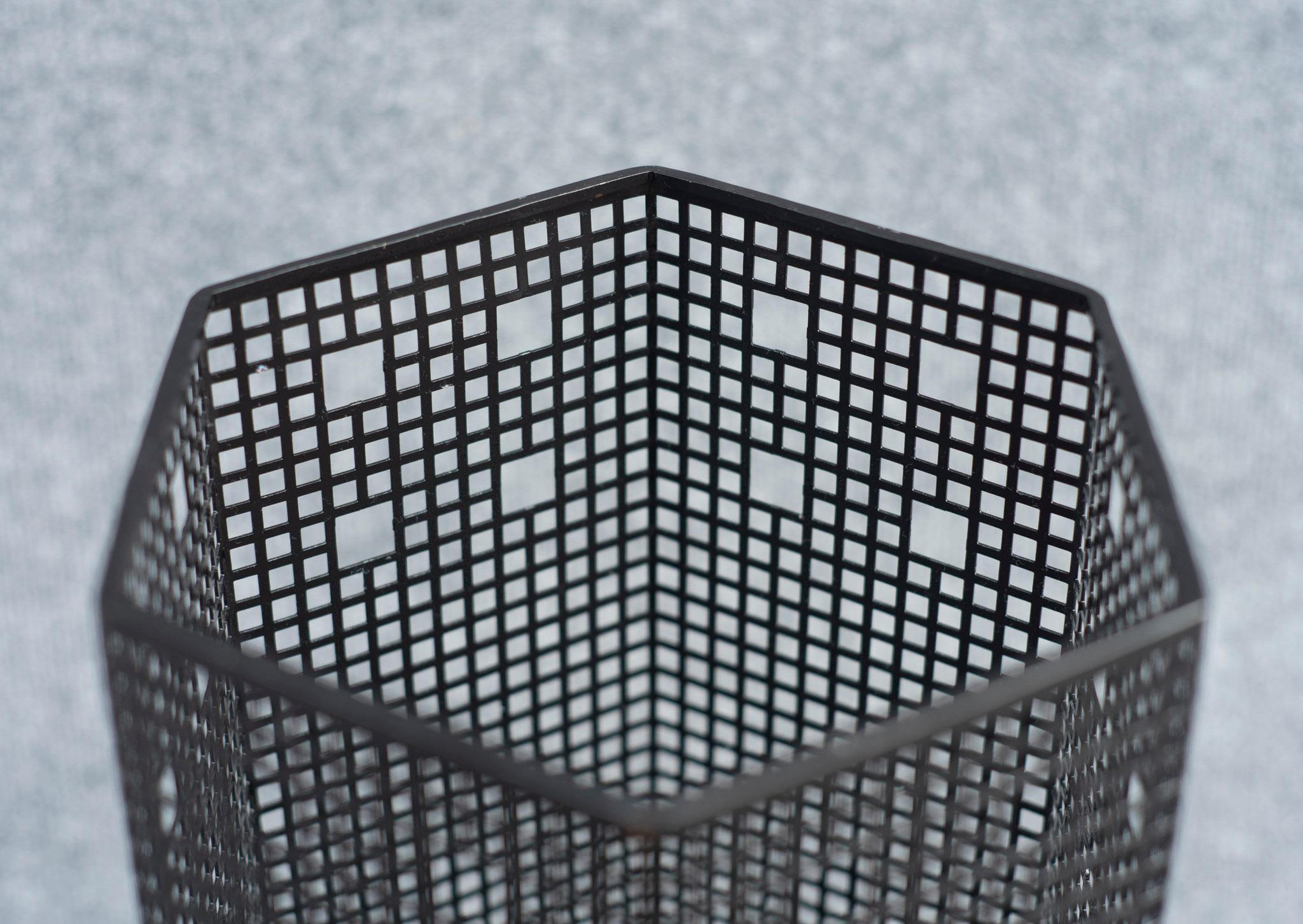 Late 20th Century Signed Josef Hoffmann for Bieffeplast Art Nouveau Umbrella Stand or Paper Basket