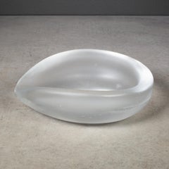 Signed Kaj Franck Frosted Dish, Finland c.1950
