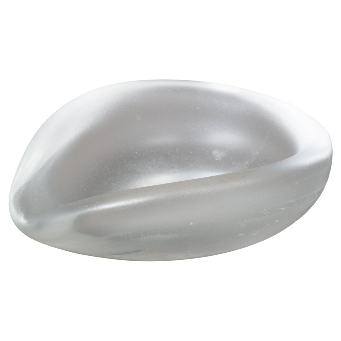 Signed Kaj Franck Frosted Dish, Finland c.1950 For Sale