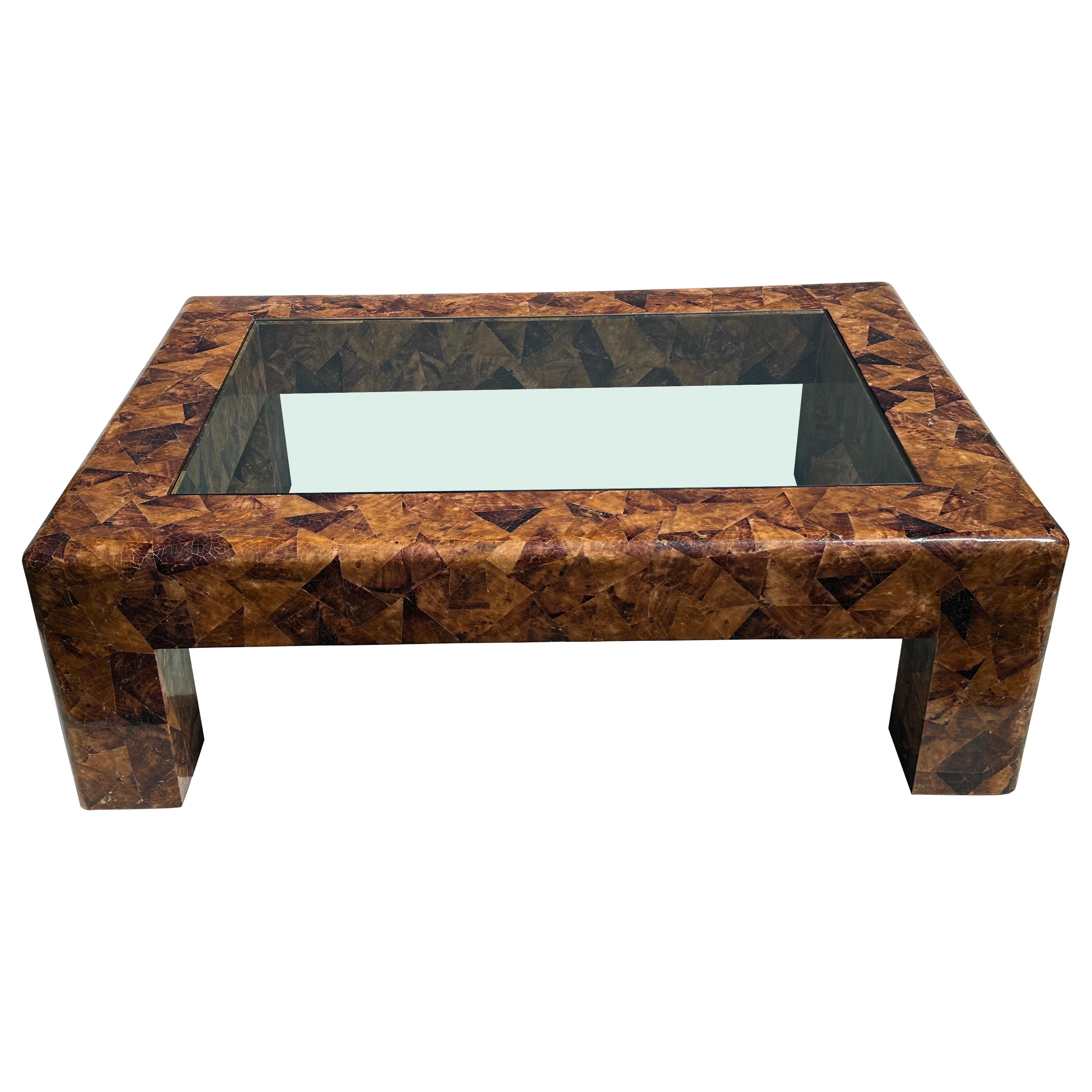 Mesa baja Penshell firmada por Karl Springer en venta