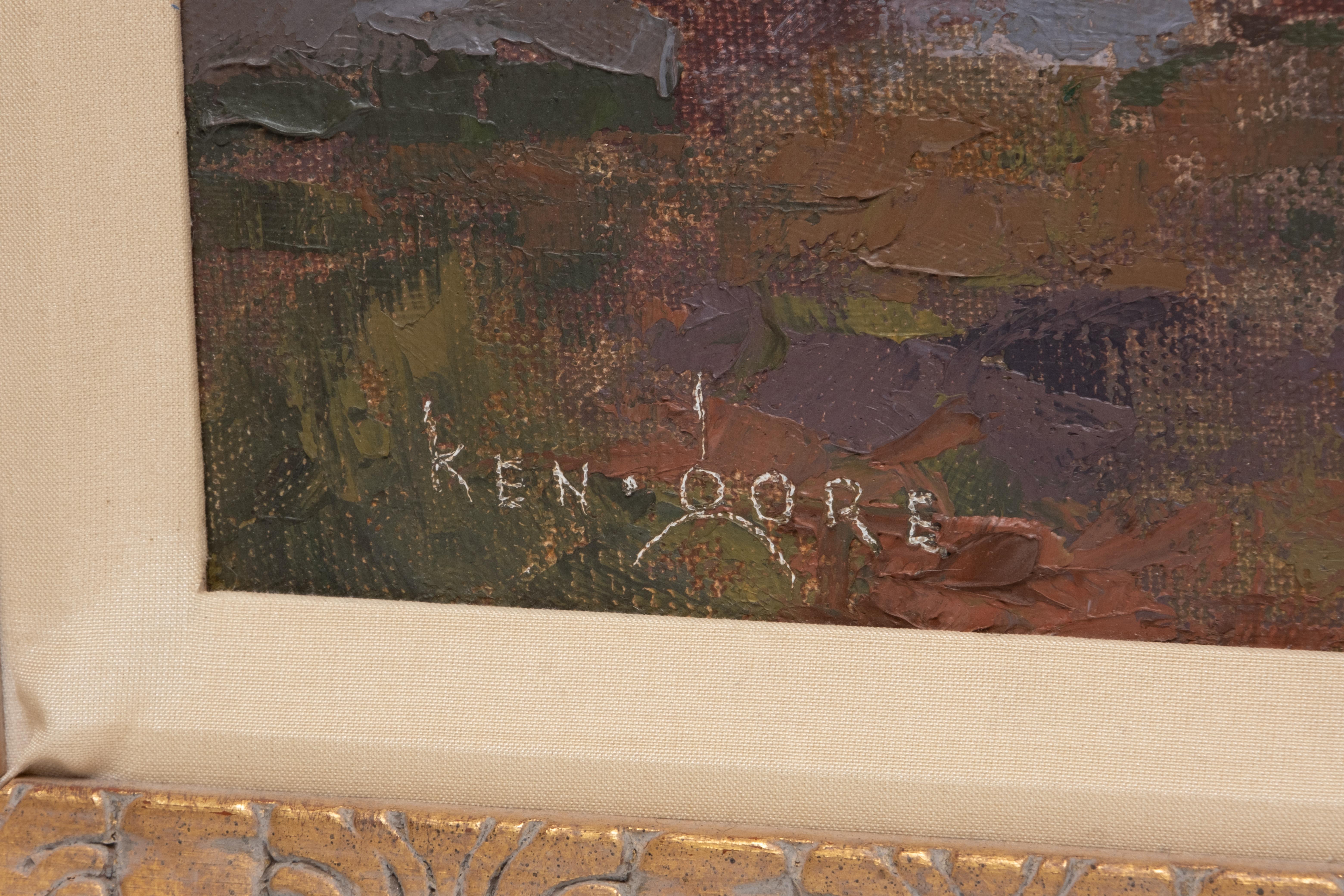American Signed Ken Gore Oil on Canvas Painting, 