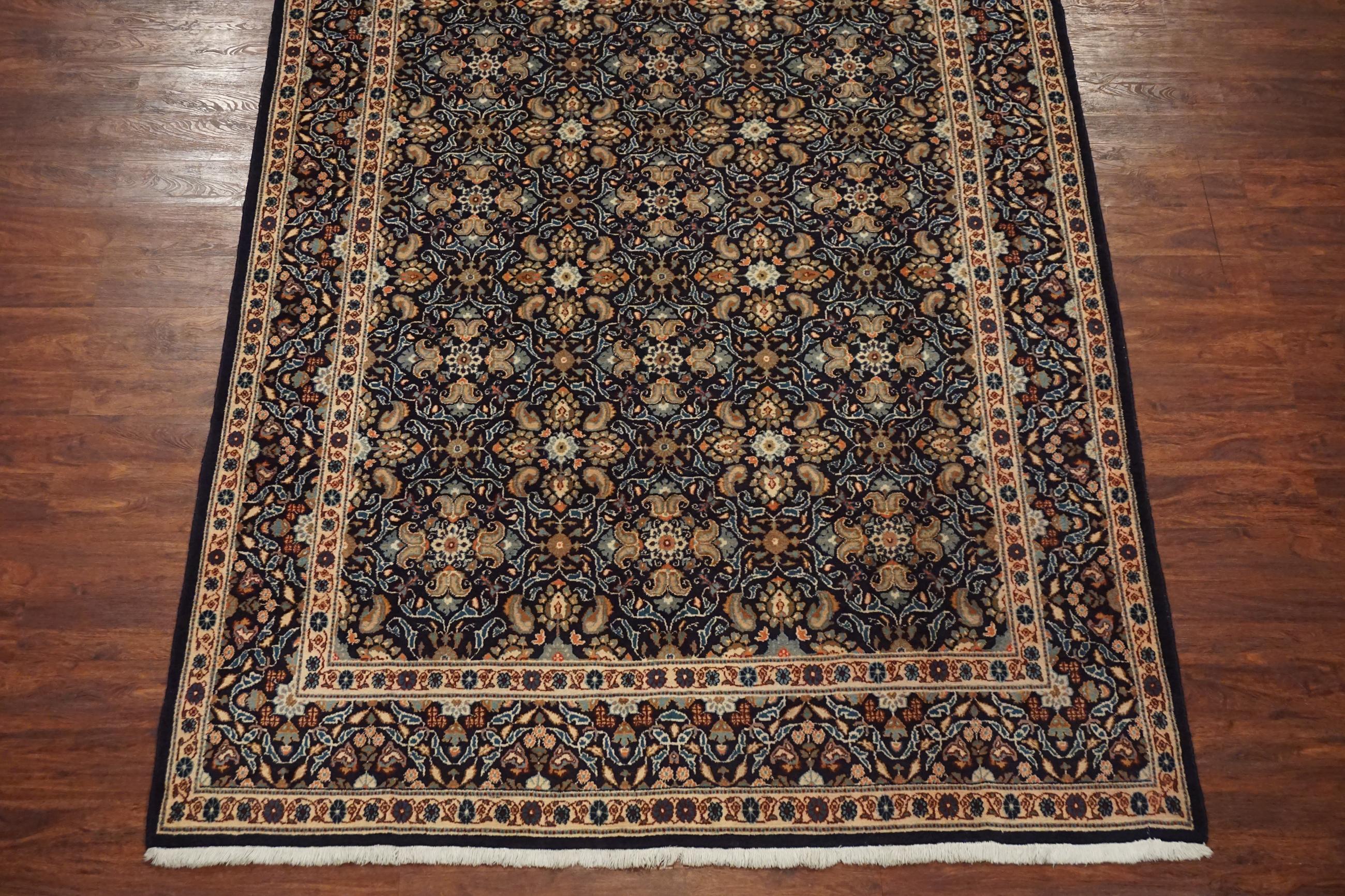 Persian Signed Khorassan Area Rug, circa 1970 For Sale