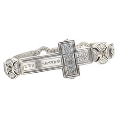 Bracciale firmato Konstantino in argento sterling con croce di sfida