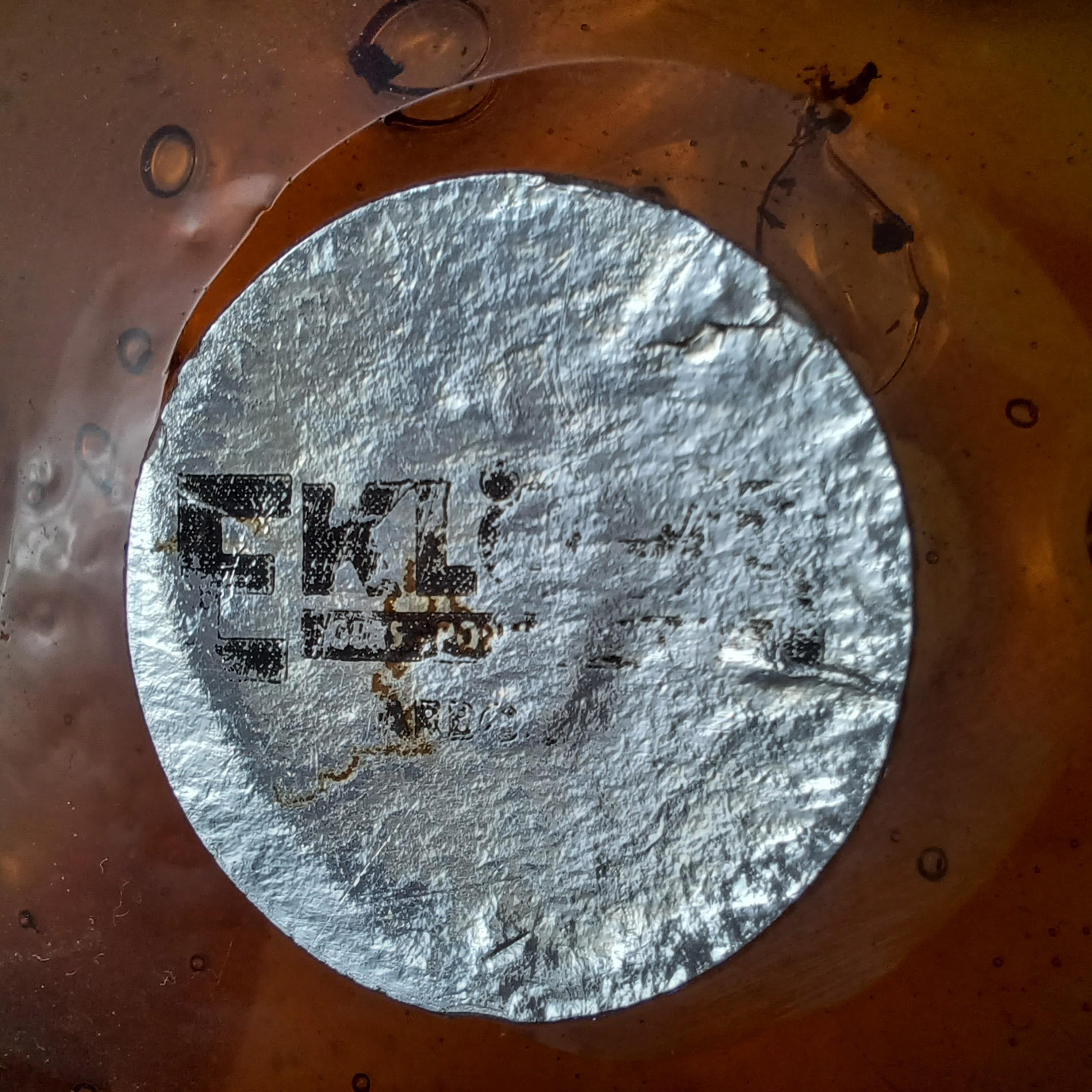 Jarrón de cristal ámbar burbujeante Kosta Boda FIRMADO Erik Hoglund #H832 Hecho a mano en venta