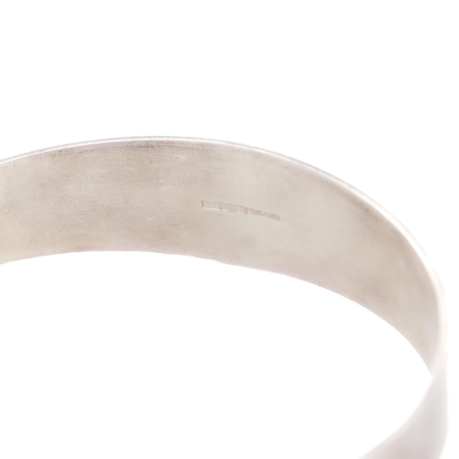 Bracciale in argento firmato Kupittan Kulta Scandinavian Modern in vendita 9