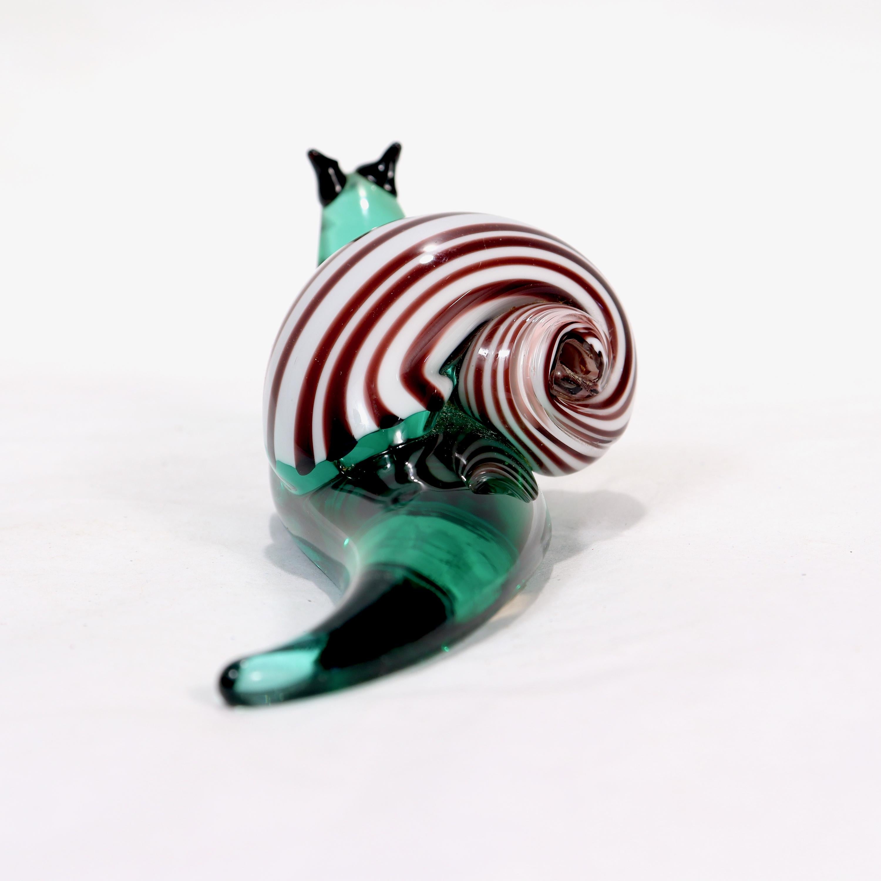 glass snail figurine
