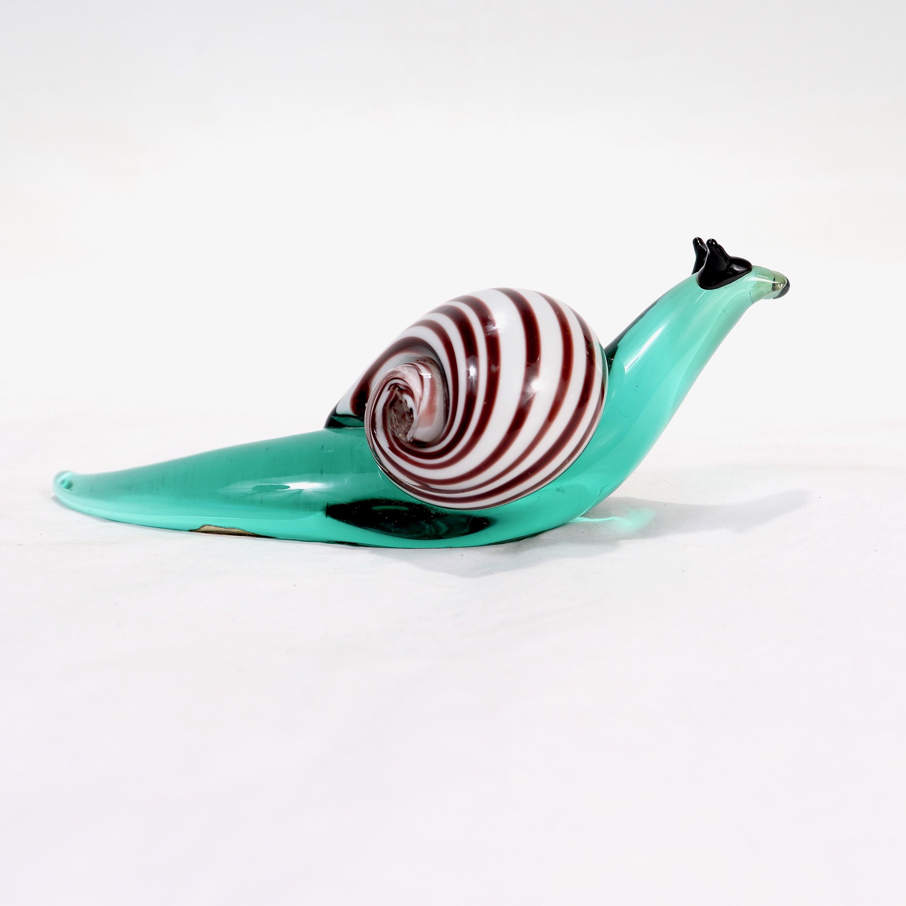 glass snail figurine