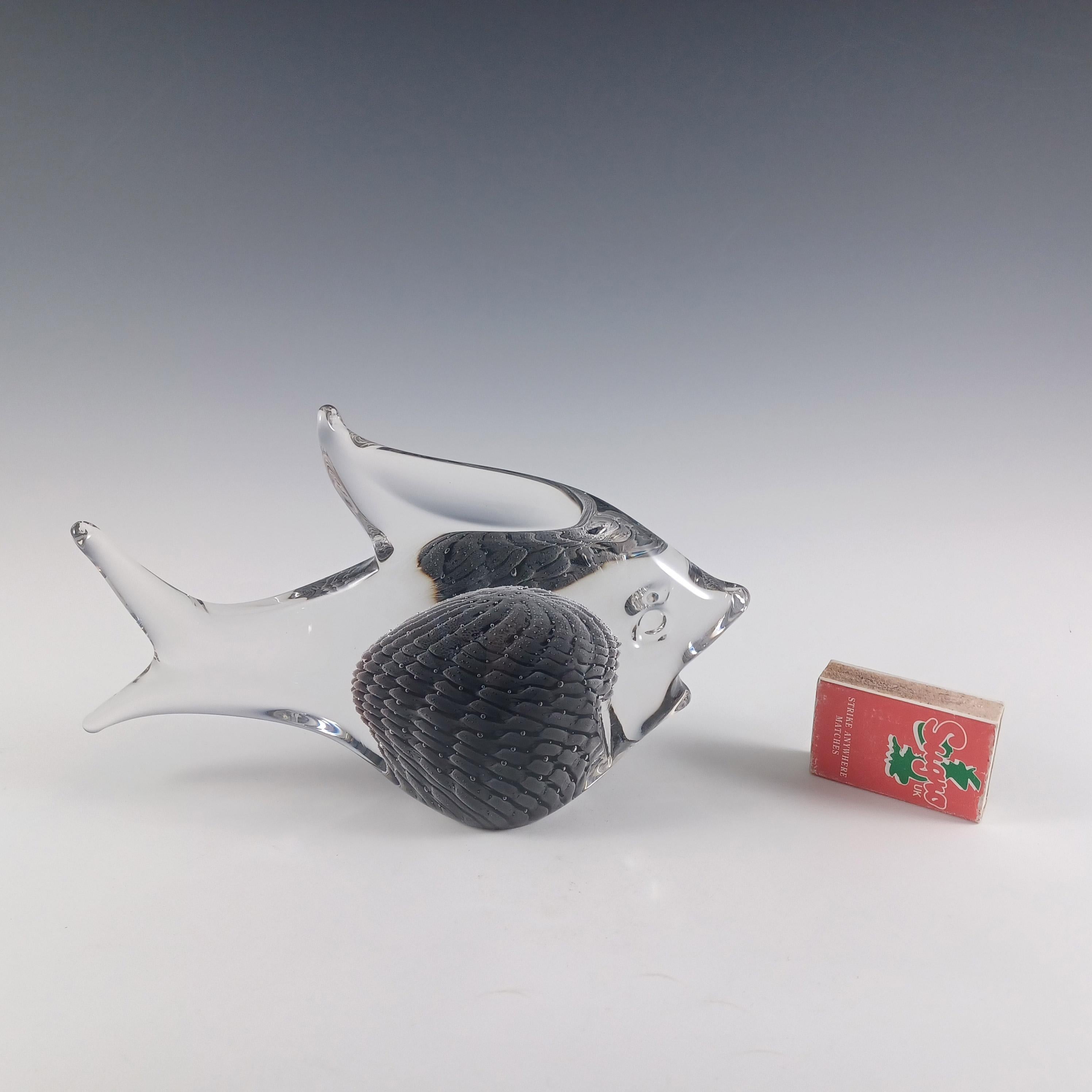 FIRMADO Y ETIQUETADO FM Konstglas / Marcolin Fumato Pez de cristal en venta 3