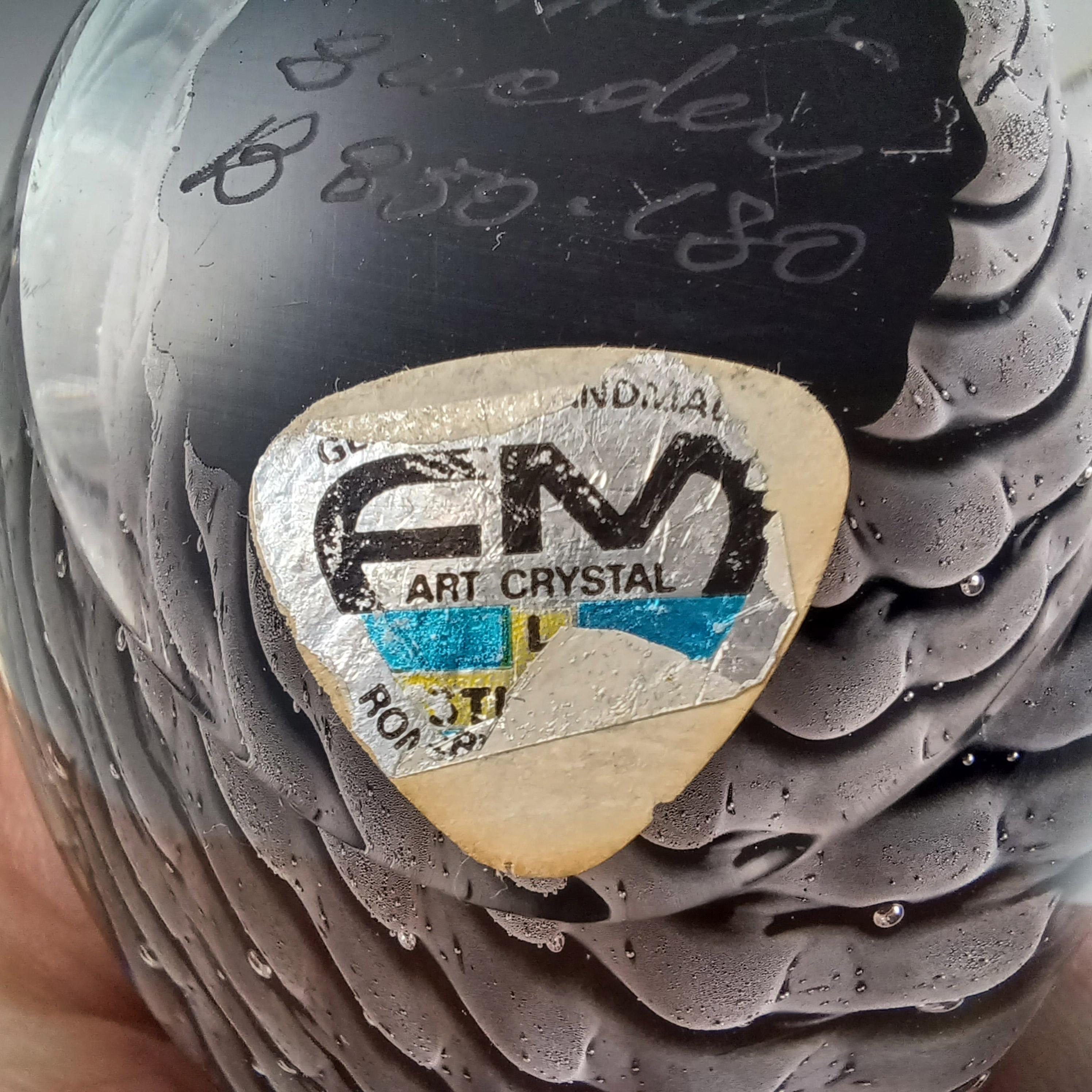 FIRMADO Y ETIQUETADO FM Konstglas / Marcolin Fumato Pez de cristal Sueco en venta