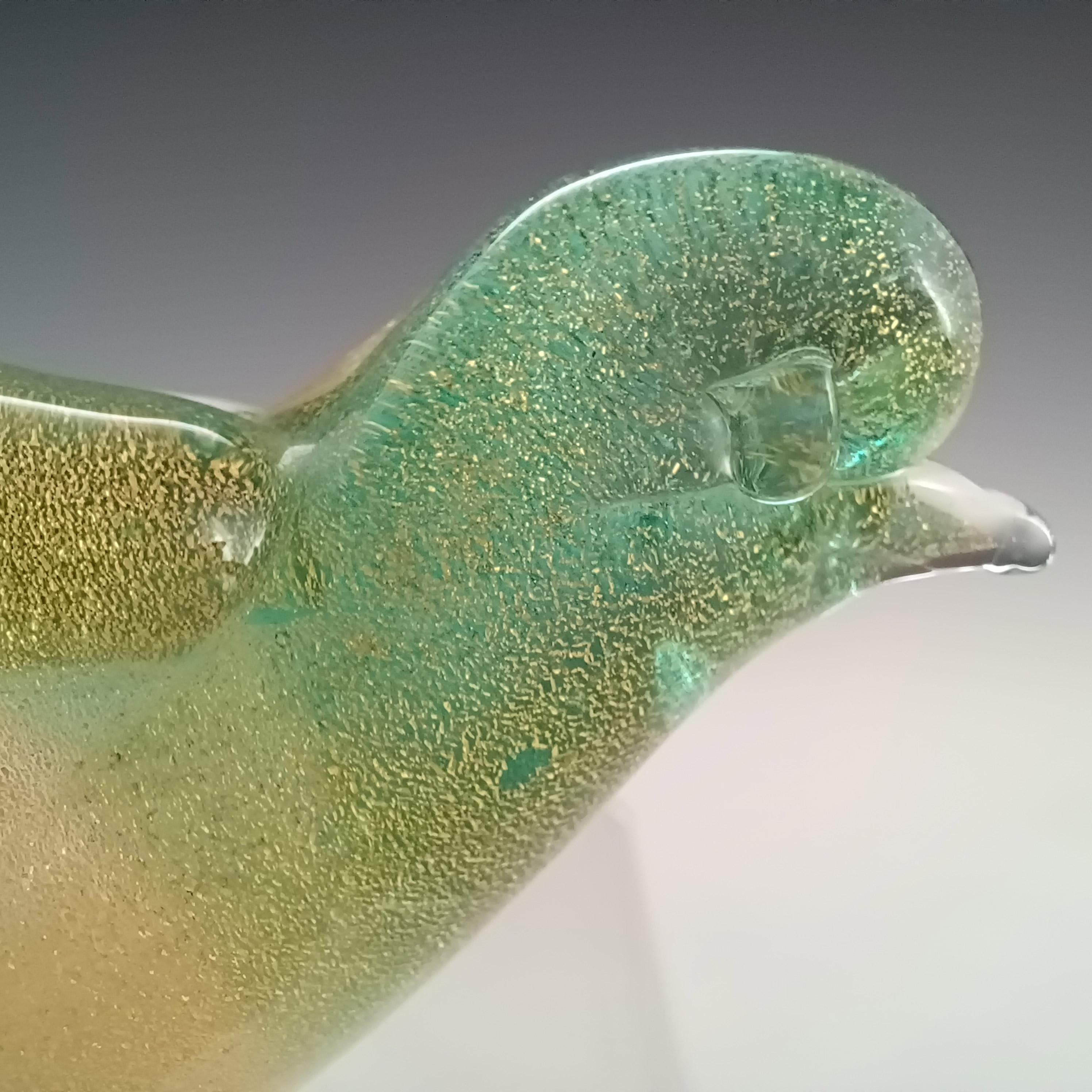 SIGNED & LABELLED Seguso Vetri d'Arte Murano 'Polveri' Glasvogel (Handgefertigt) im Angebot