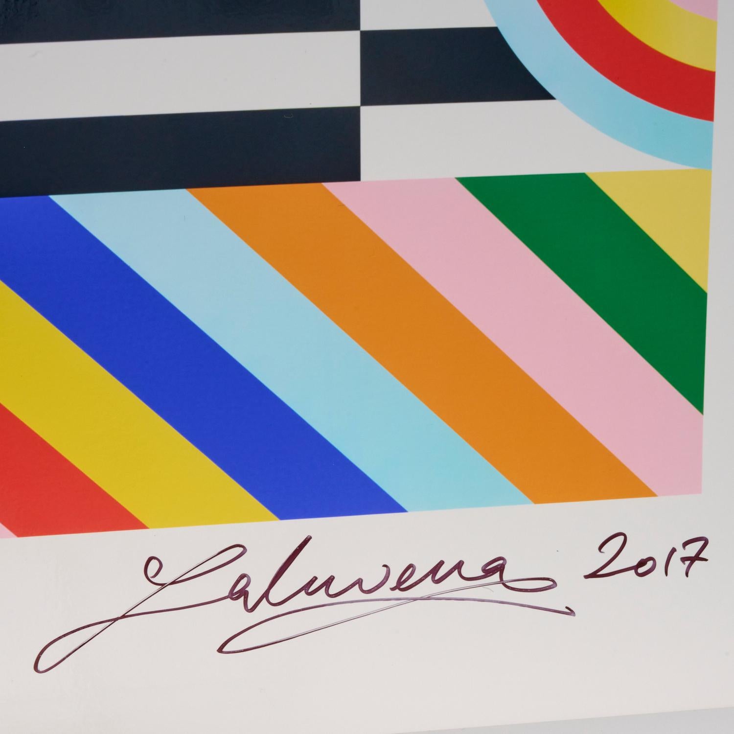 XXI secolo e contemporaneo Stampa vivace firmata Lakwena Maciver con tipografia in lamina, 2017, Edizione 40/100 in vendita