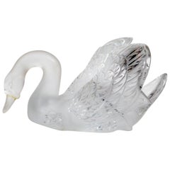 Signed Lalique Swan