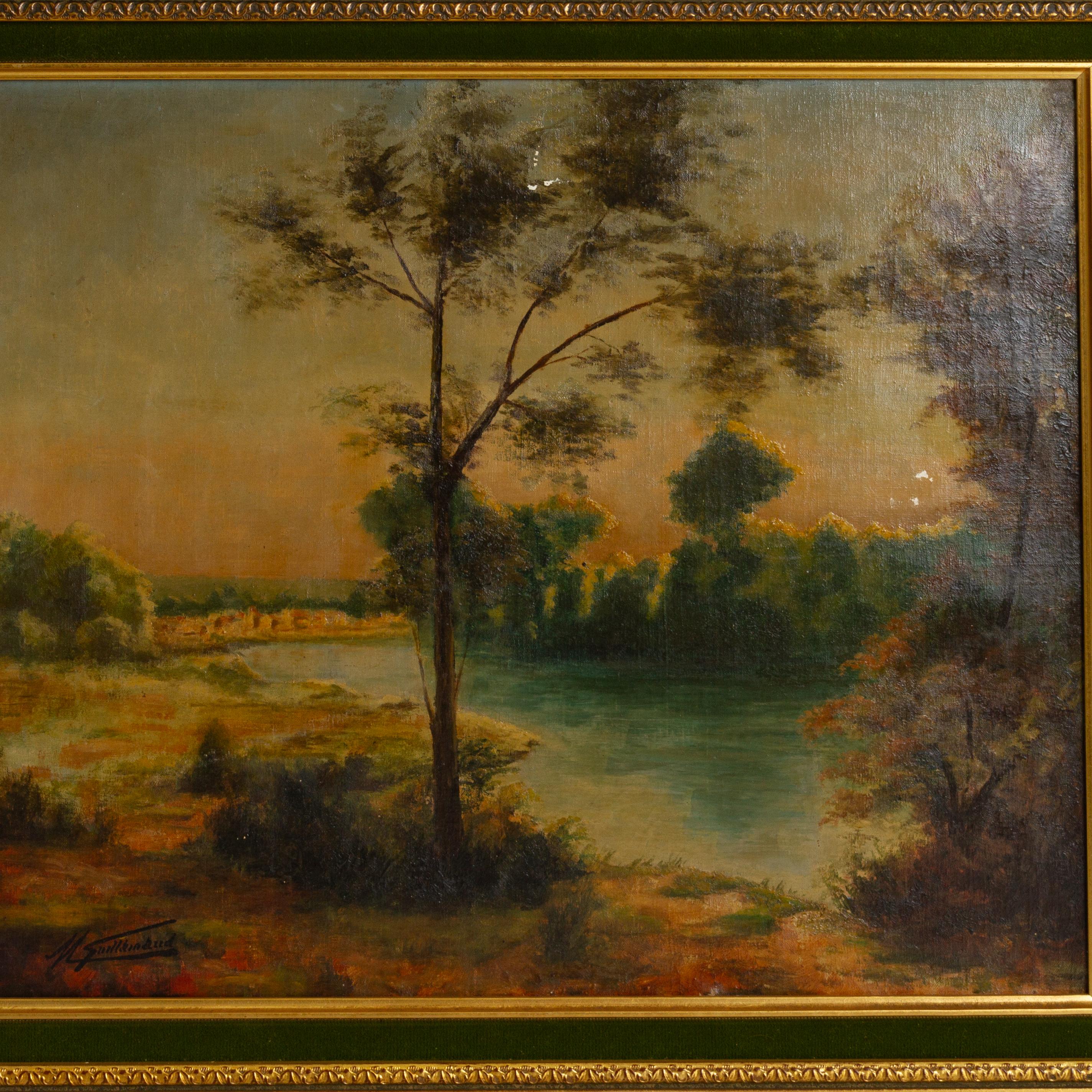Signed Landscape Oil Painting 19th Century In Good Condition In Nottingham, GB