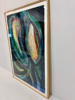Signed Large Format Acrylic on Paper Work by Bernyce Alpert Winick, USA  c 1980