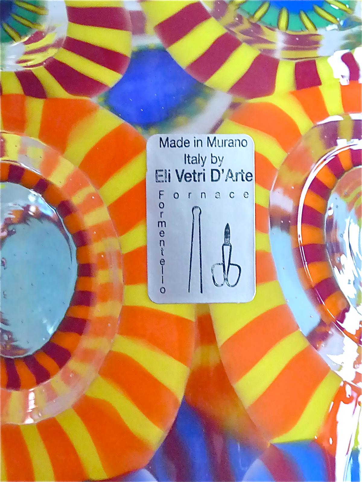 Signed Large Italian Formentello Murano Art Glass Vase Murine Barovier Toso  10