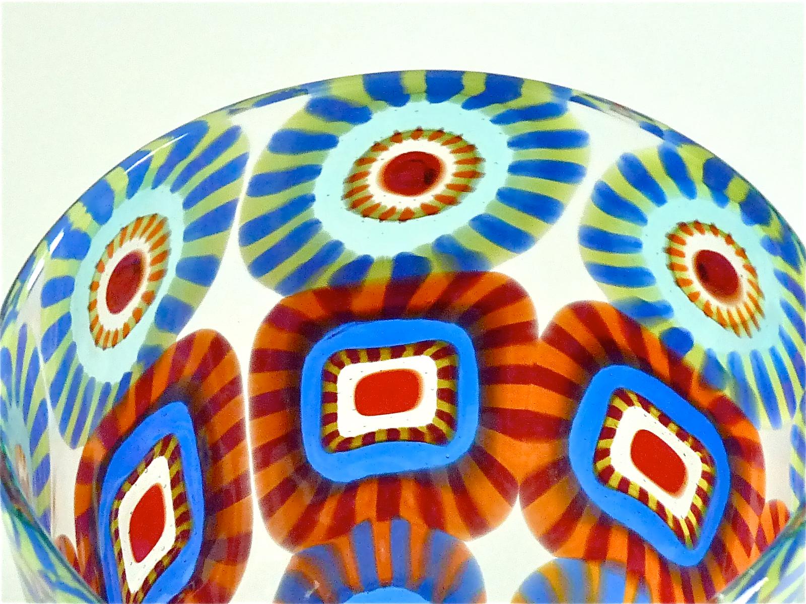 Contemporary Signed Large Italian Formentello Murano Art Glass Vase Murine Barovier Toso  For Sale