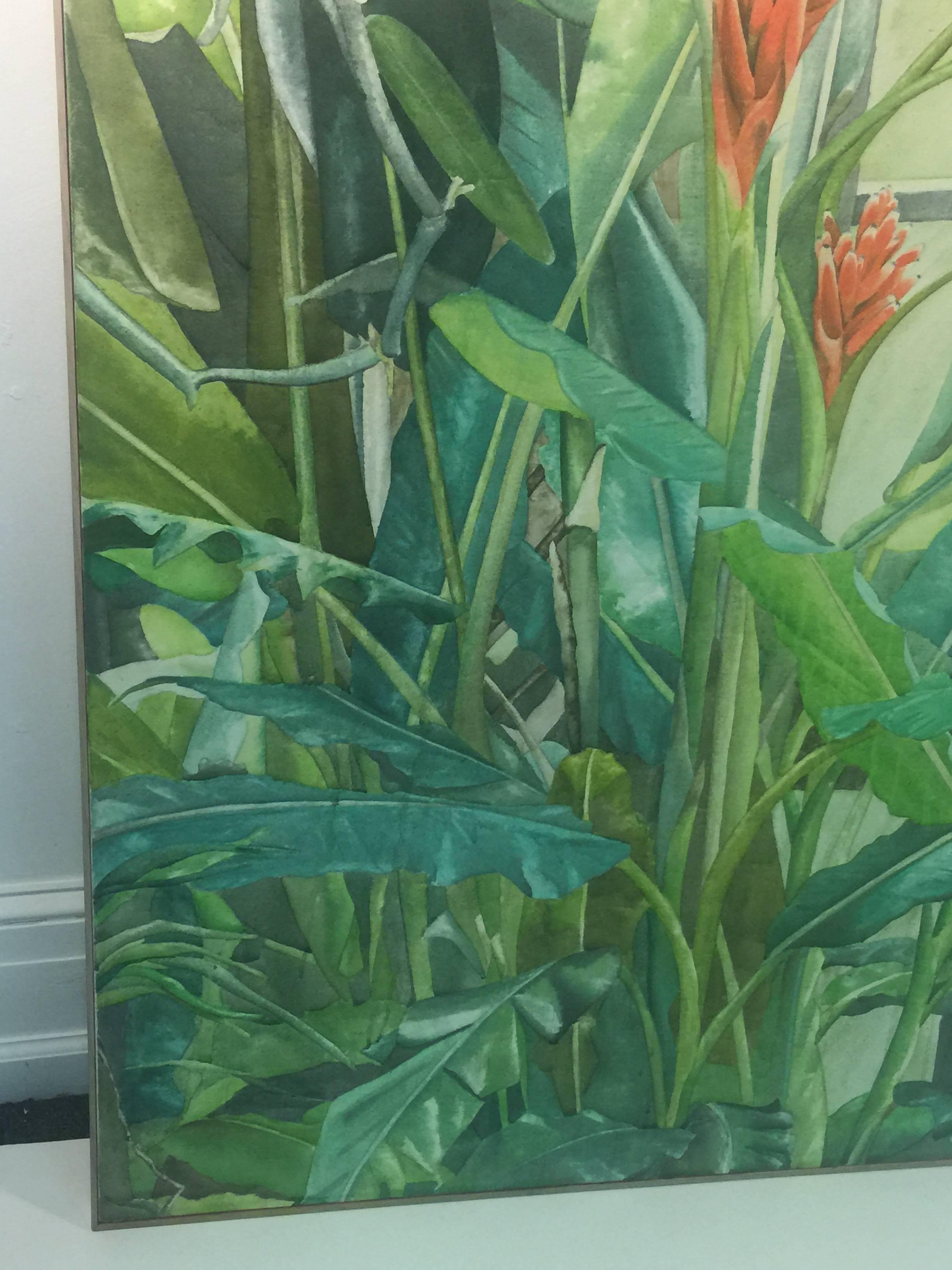 tropical flowers painting