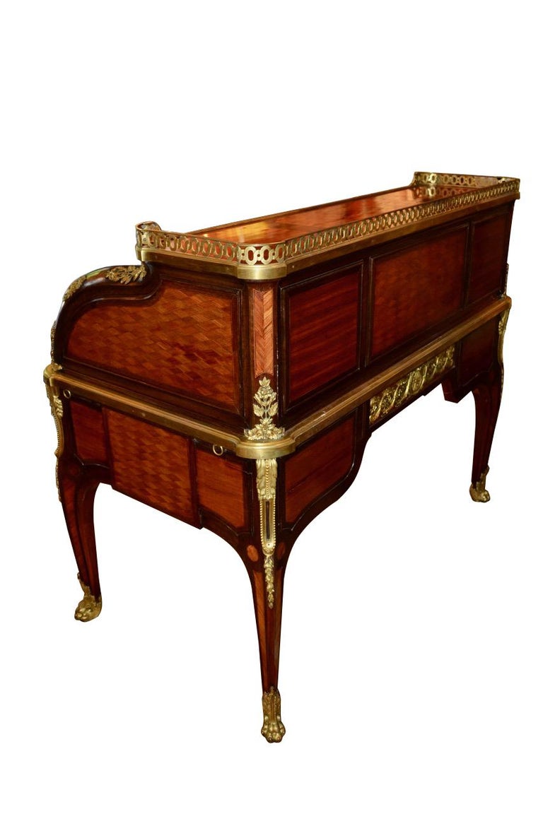 Signed Late 19thC Cylinder Desk After a Model by J-F Oeben For Sale at ...