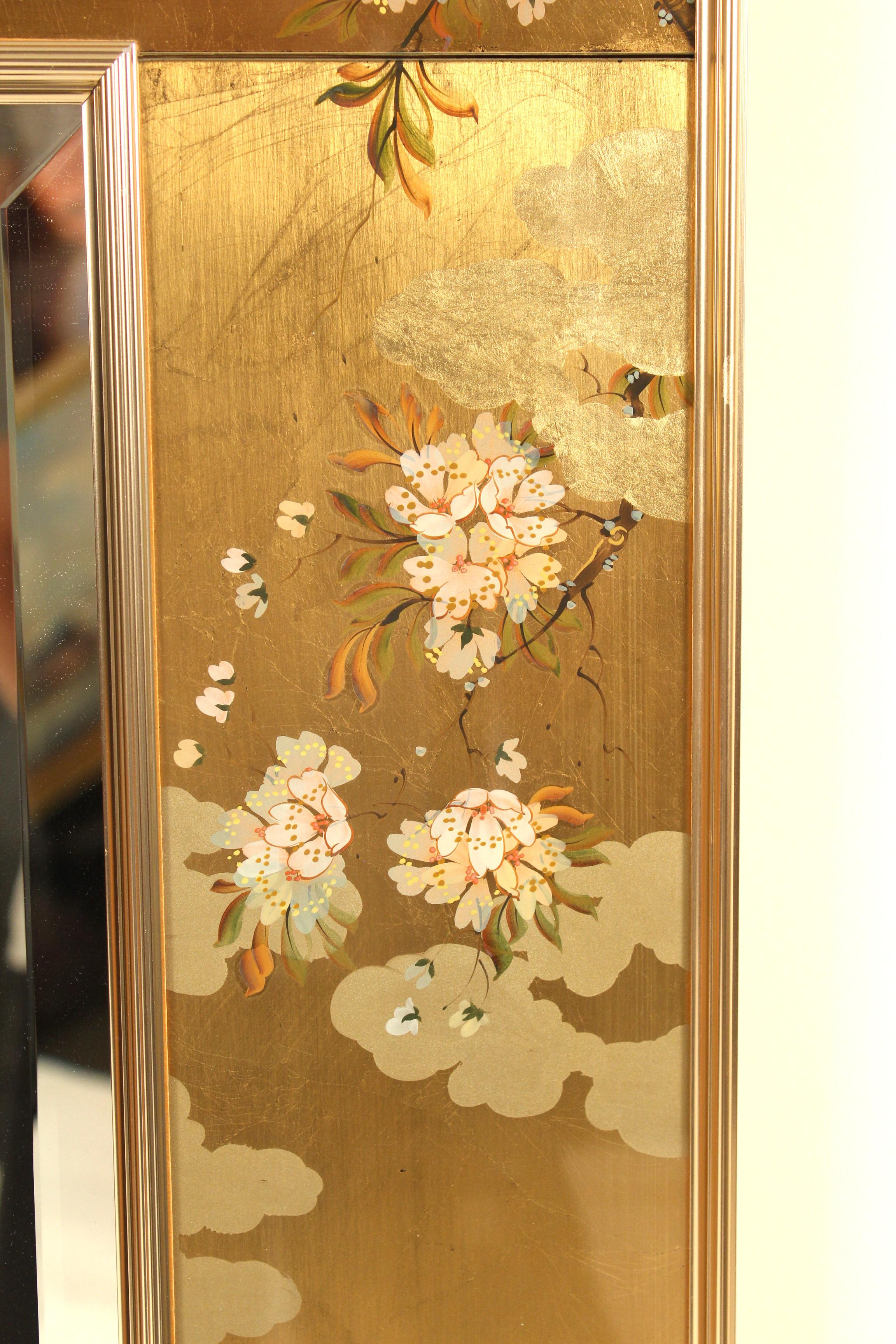 Le Barge chinoiserie style mirror signed C. Adams 3