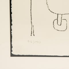 Signierte Lithographie Le Corbusier, gekreuzte Hände