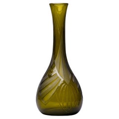 Signed Legras Acid Engraved Art Deco Glass Vase