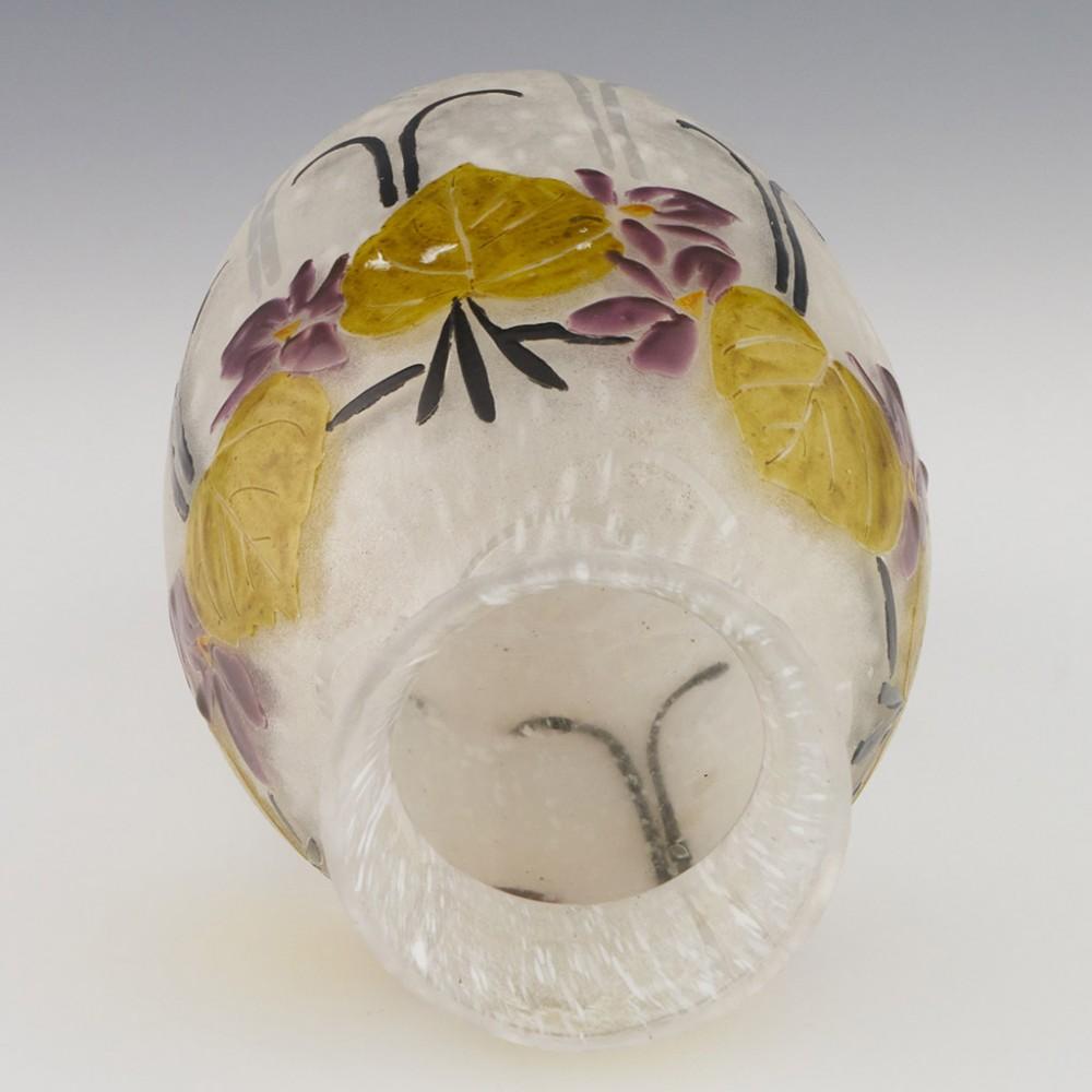 Signed Legras Art Deco Glass Vase c1930 For Sale 1