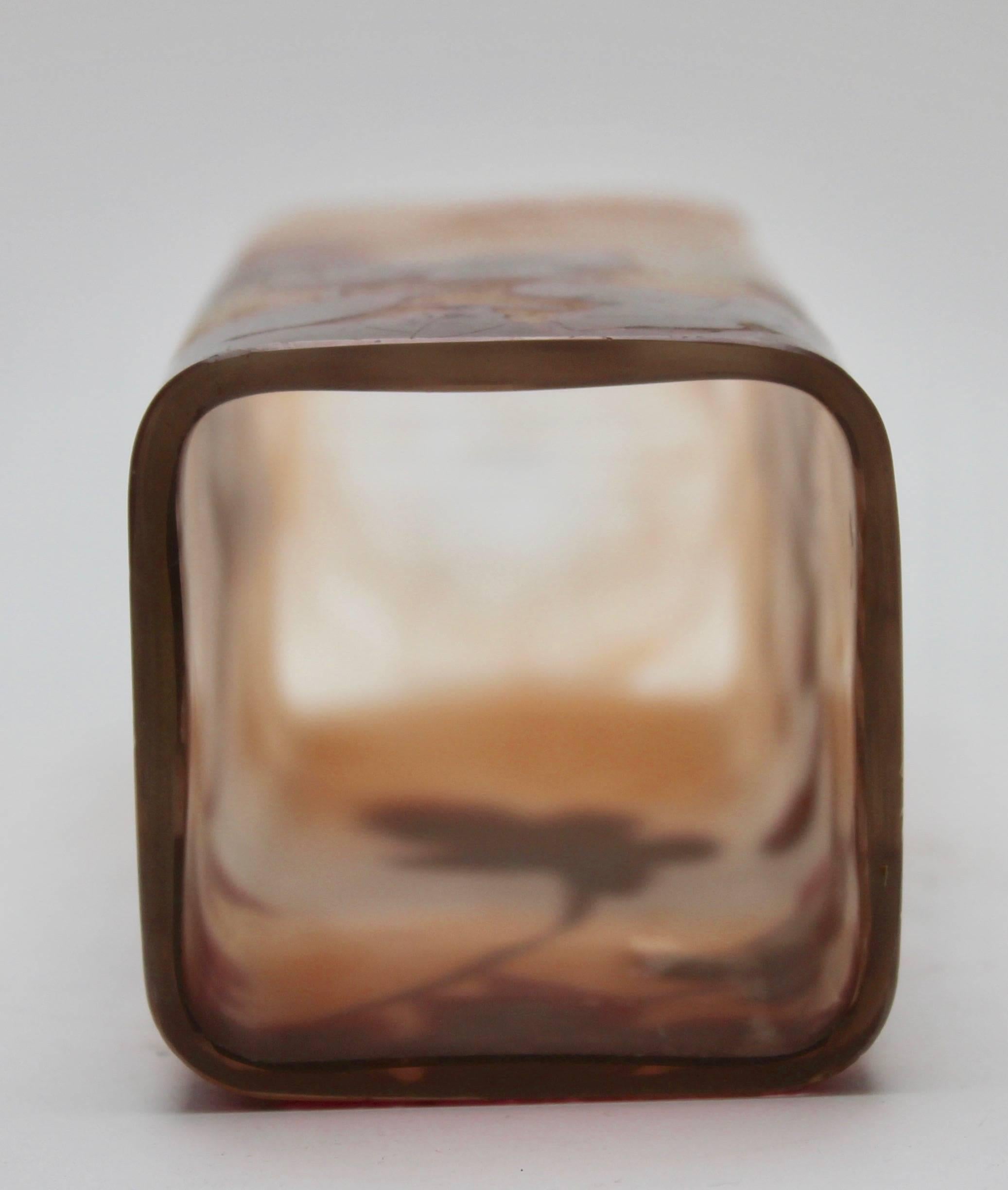 Vase en verre signé Legras:: série Rubis:: 1900-1914 3