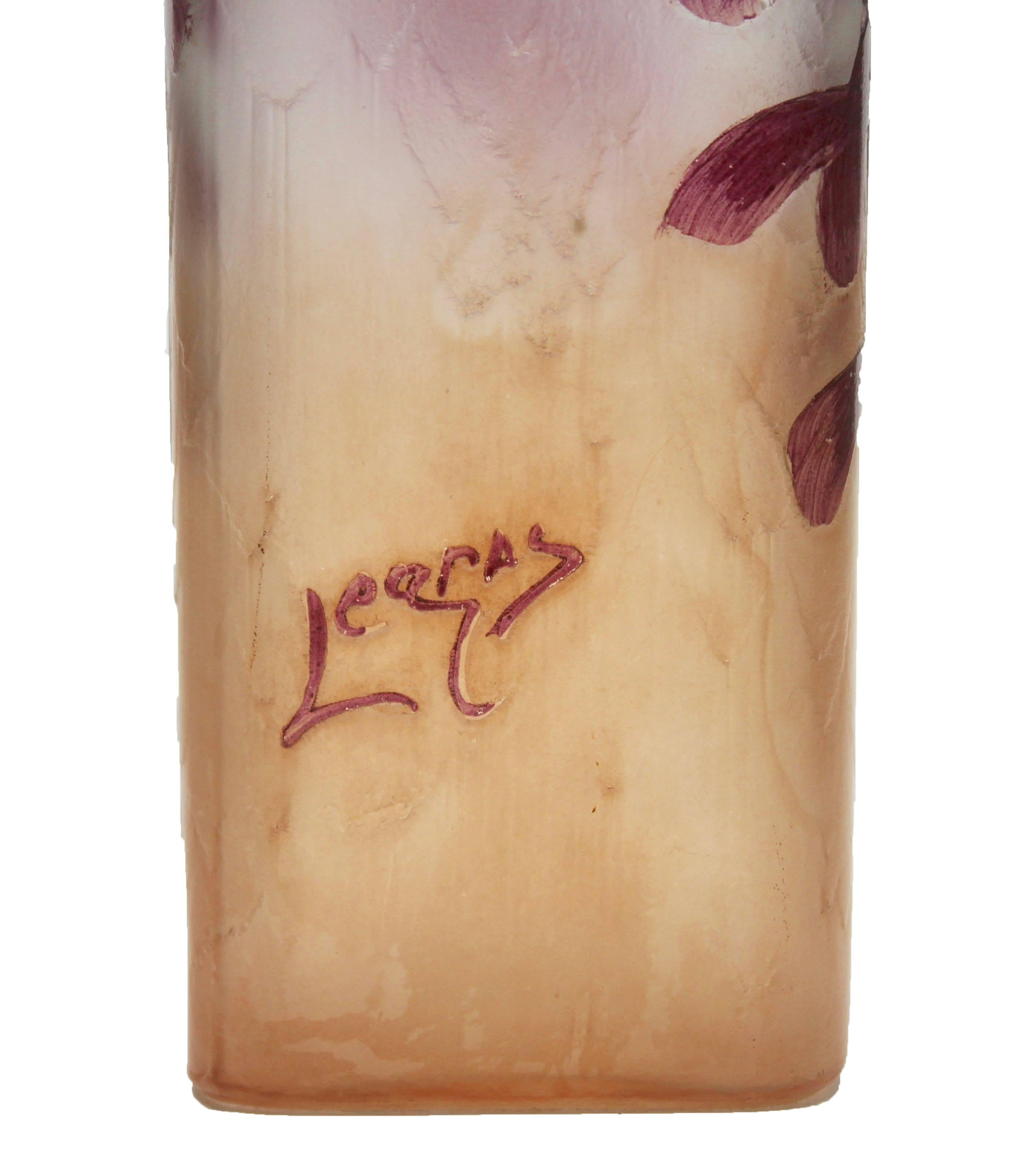 Vase en verre signé Legras:: série Rubis:: 1900-1914 Bon état à Verviers, BE