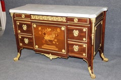 19th C. French Louis XVI Style Marble Top Commode By Lexcellent Paris