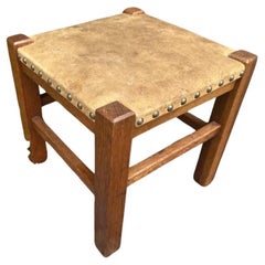 Signed" LIFETIME " Arts & Crafts Foot Stool - Stickley Era #W7163