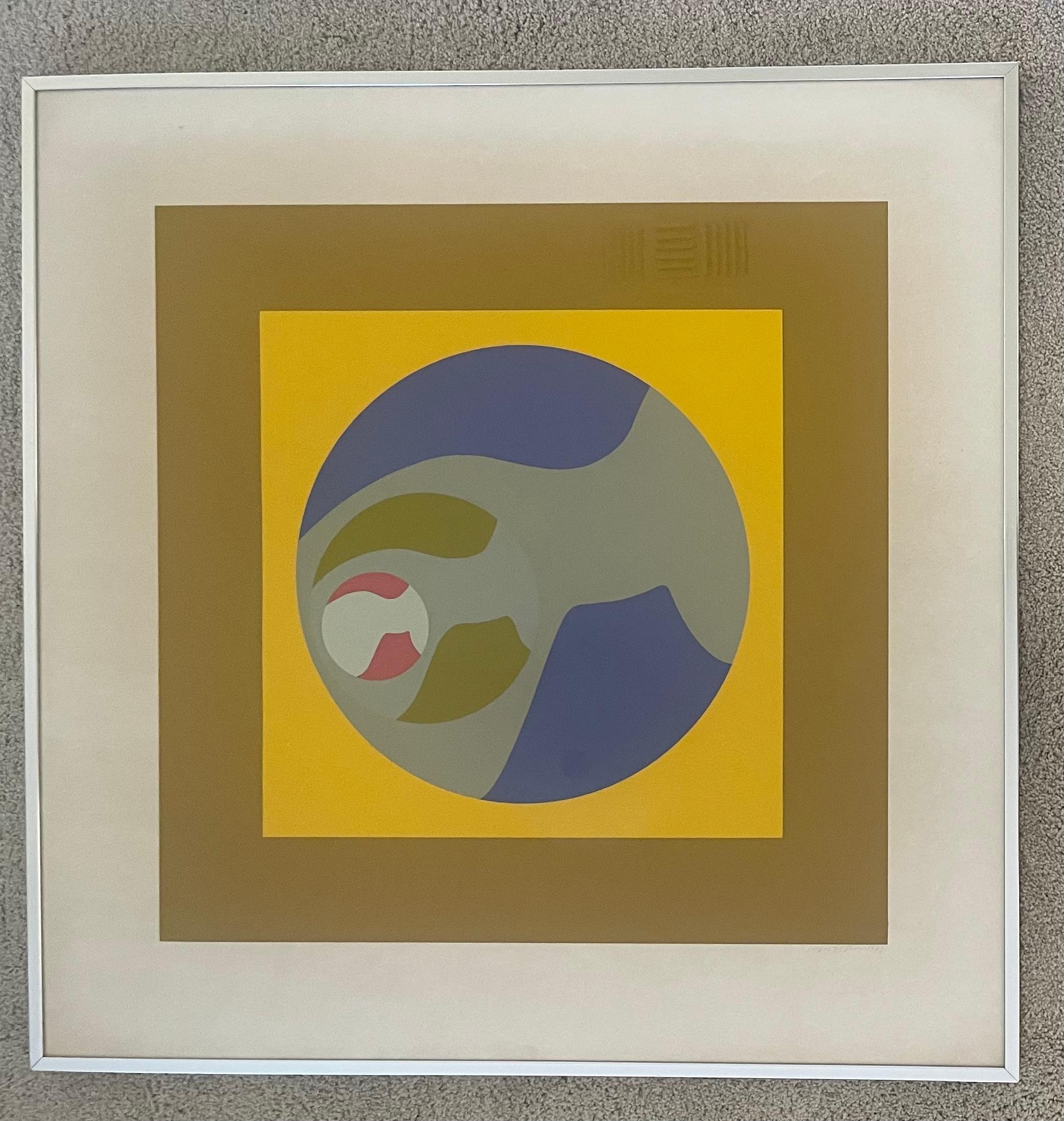Modern Signed Limited Edition Abstract Serigraph F.M. Manscapes #2 by Ernest Trova