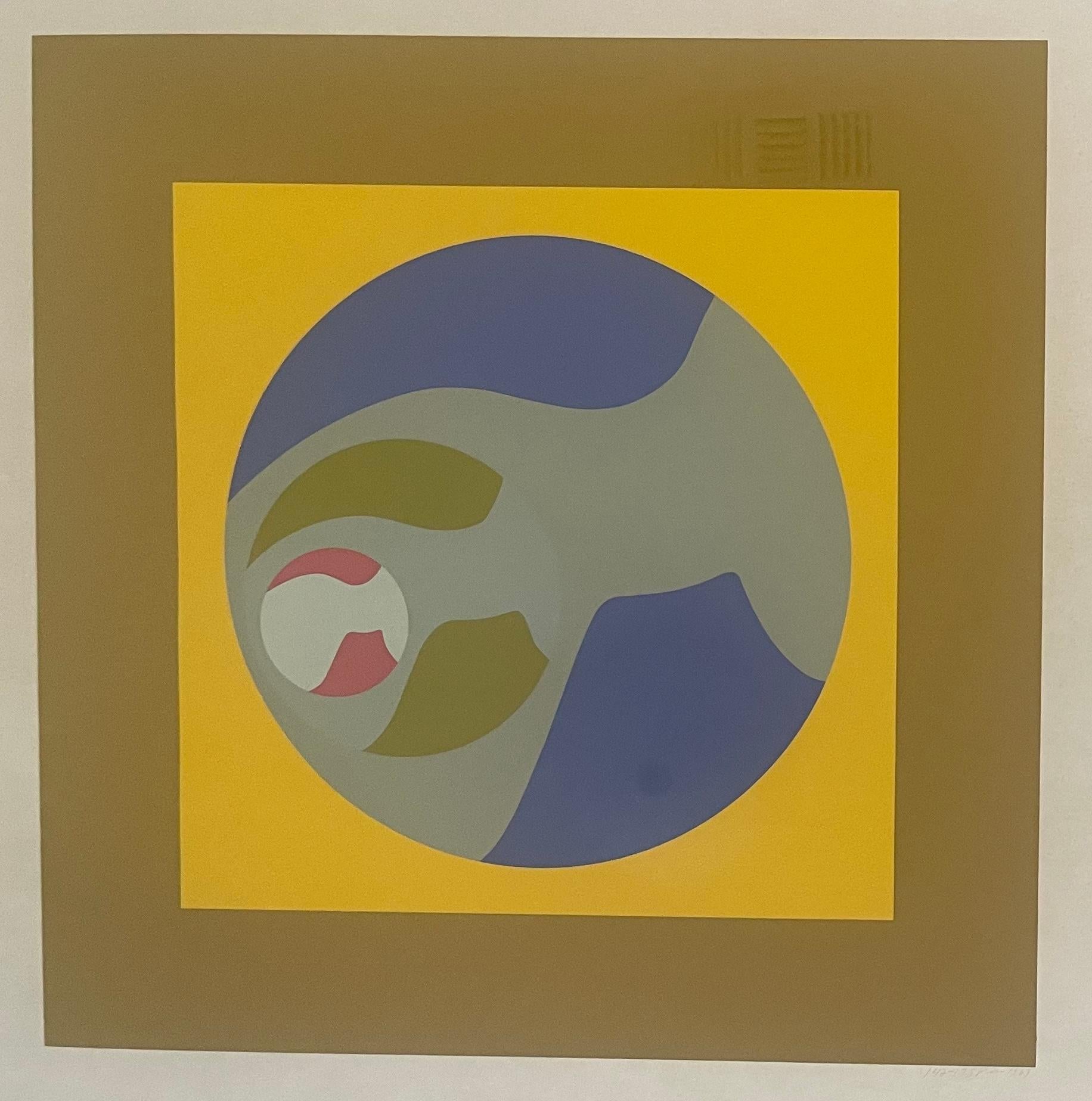 American Signed Limited Edition Abstract Serigraph F.M. Manscapes #2 by Ernest Trova