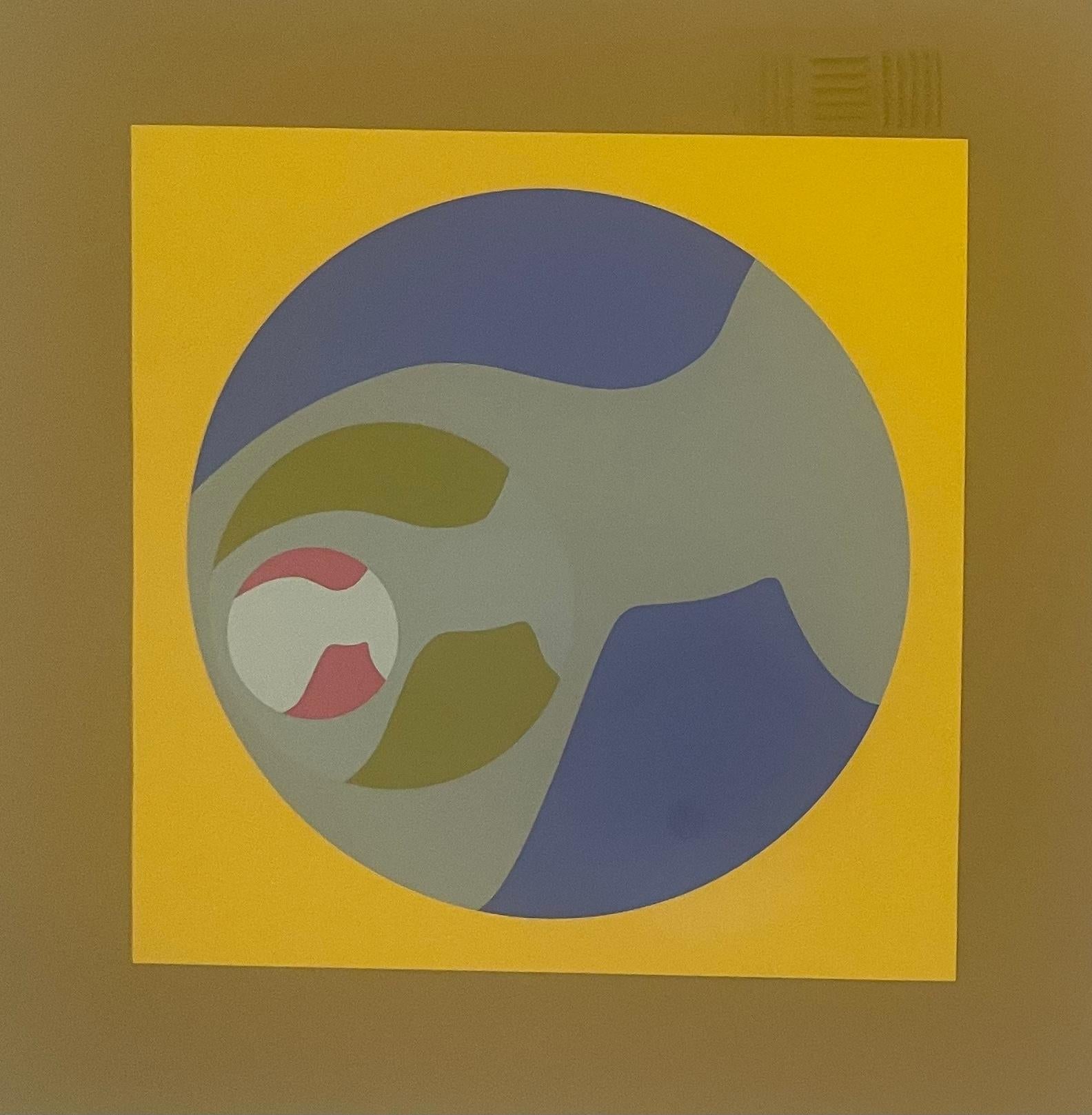 Signed Limited Edition Abstract Serigraph F.M. Manscapes #2 by Ernest Trova In Good Condition In San Diego, CA