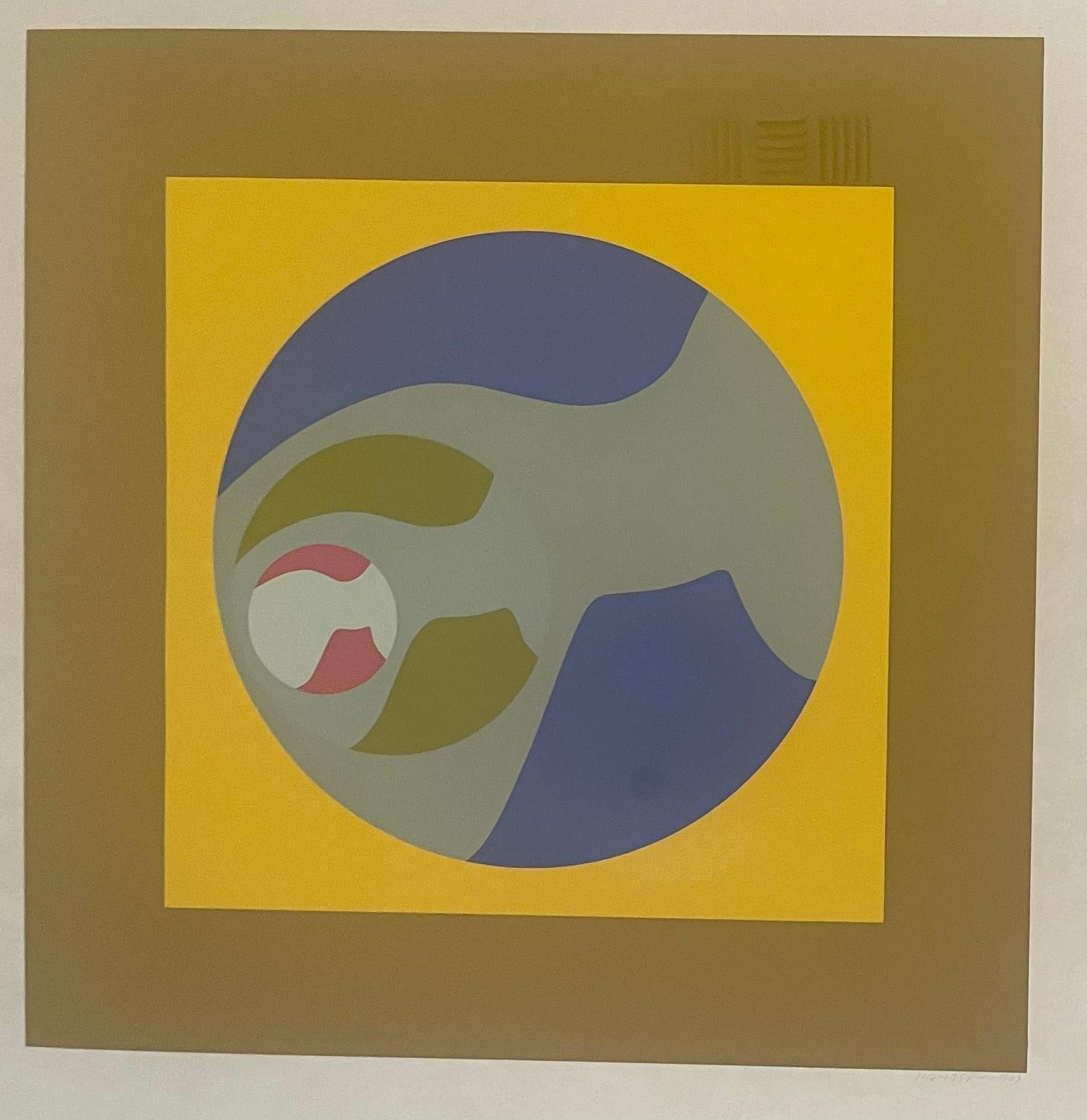 20th Century Signed Limited Edition Abstract Serigraph F.M. Manscapes #2 by Ernest Trova