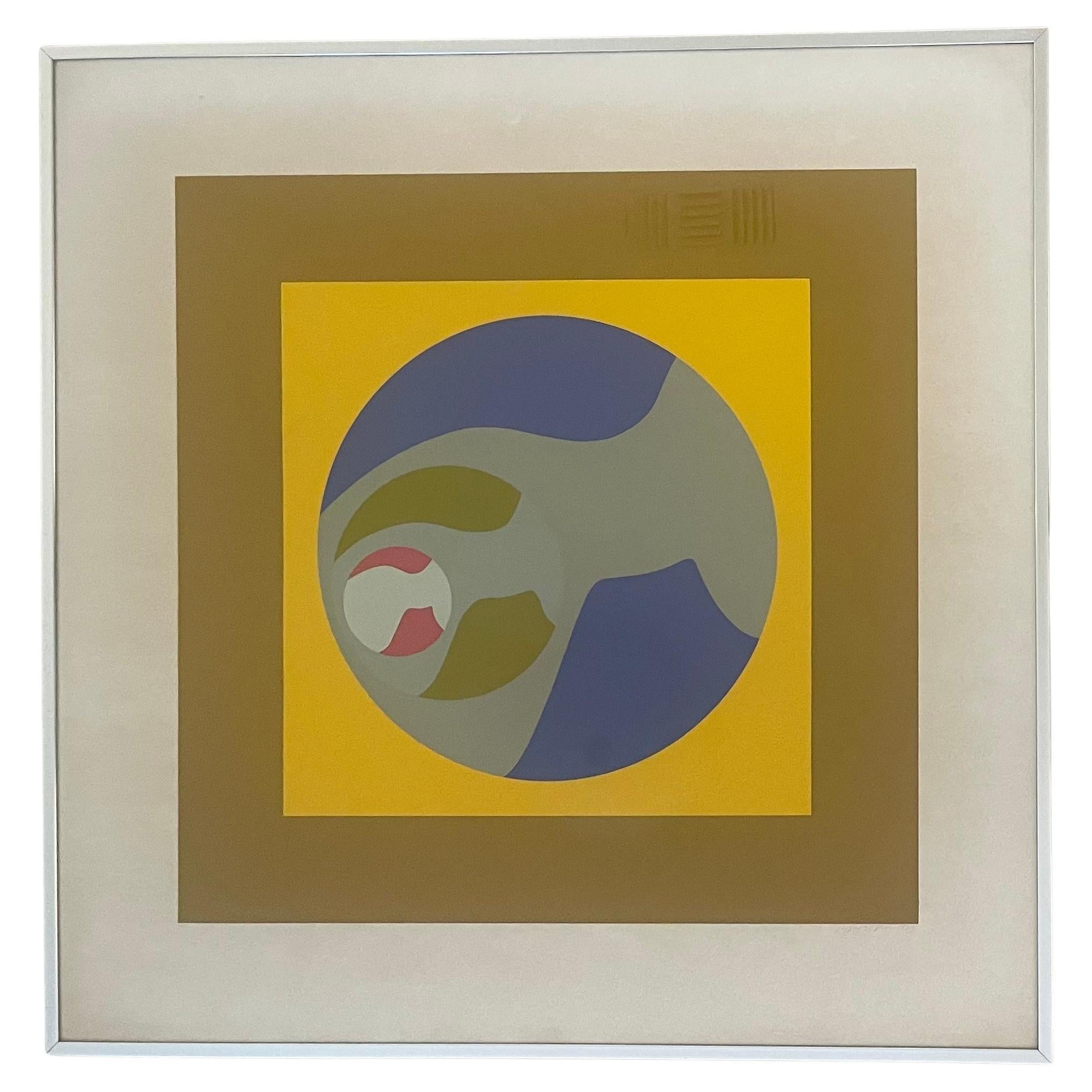 Signed Limited Edition Abstract Serigraph F.M. Manscapes #2 by Ernest Trova