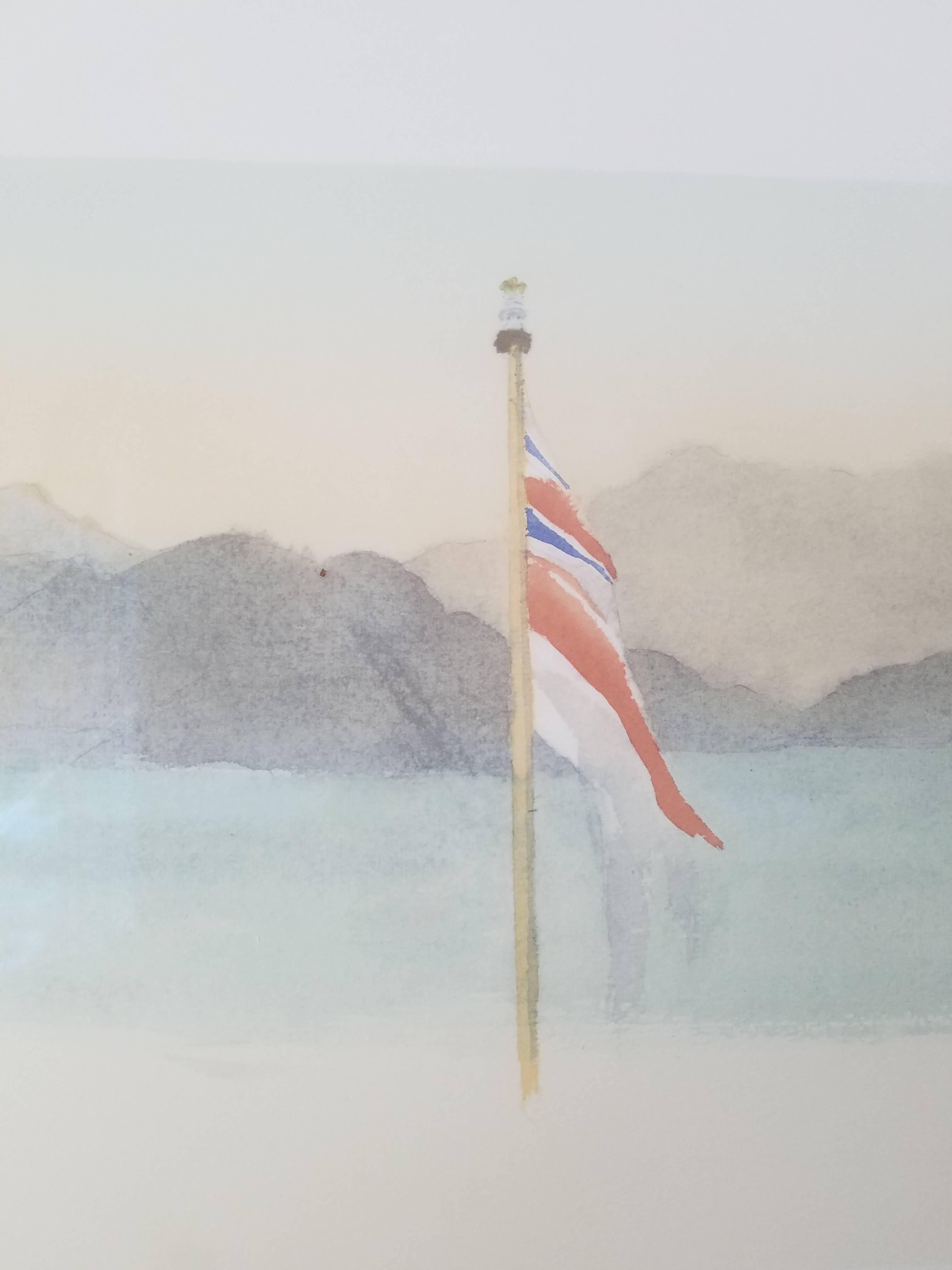 English Signed Limited Edition Lithograph Watercolor by Prince Charles For Sale