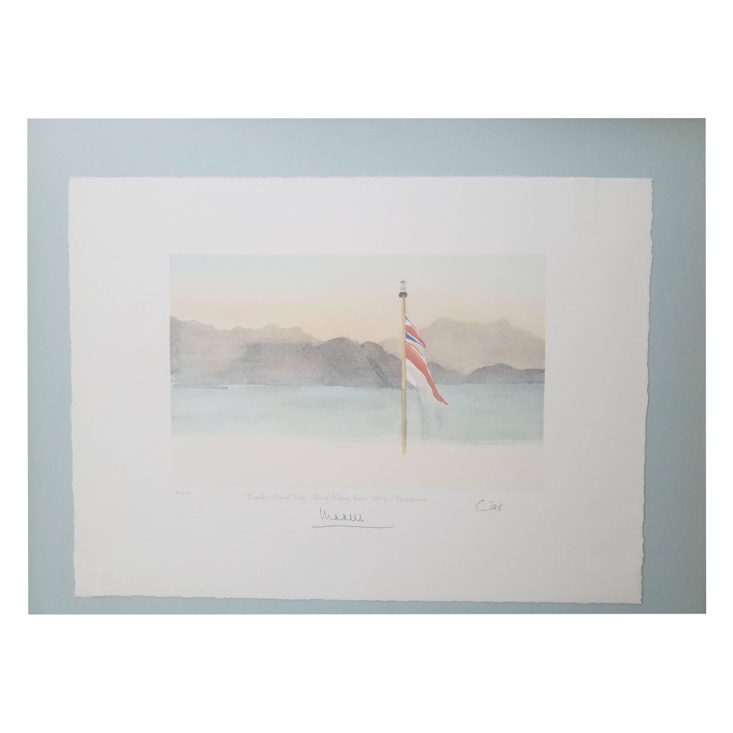 Signed Limited Edition Lithograph Watercolor by Prince Charles For Sale