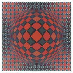 Sérigraphie Op Art en édition limitée signée par Victor Vasarely