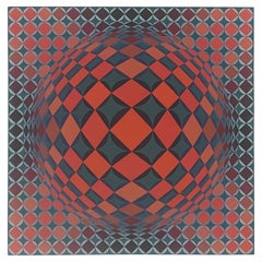 Sérigraphie Op Art en édition limitée signée par Victor Vasarely 