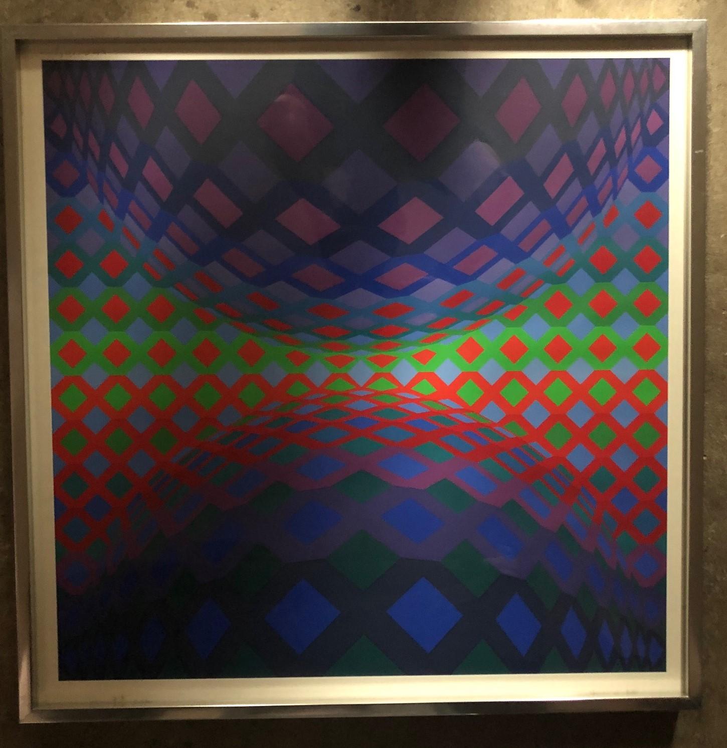 Modern Signed Limited Edition Op Art Serigraph 