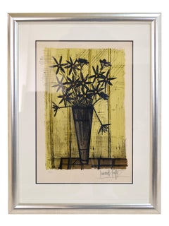 Bernard Buffet Signed Lithograph, Art Deco, 1930s Hardwood Paper