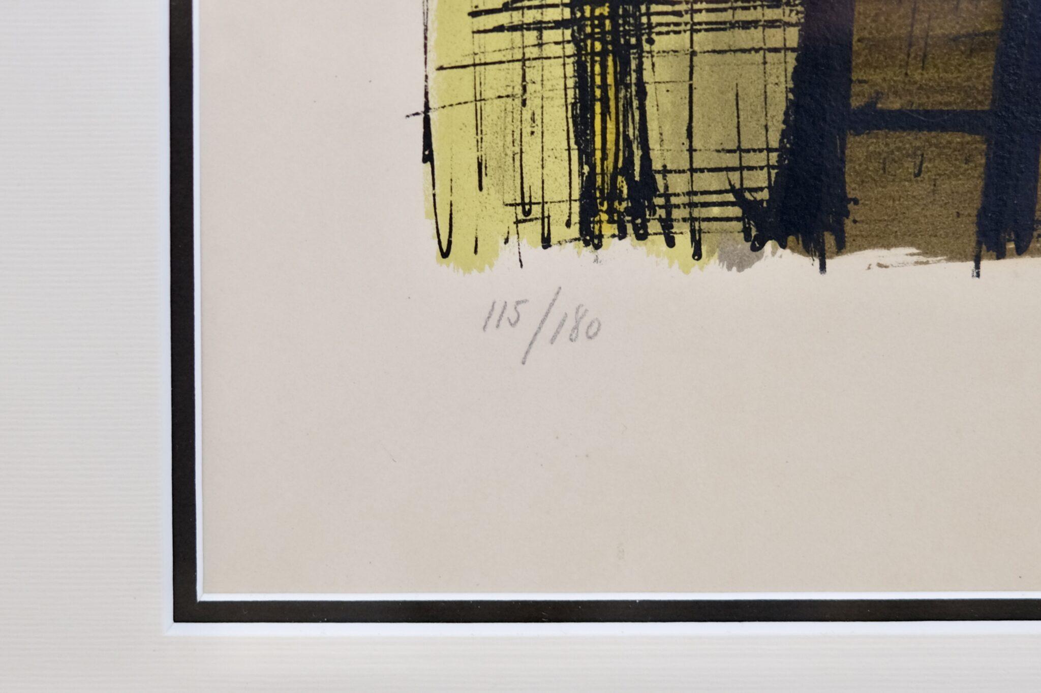 Signierte Lithographie von Bernard Buffet (Mitte des 20. Jahrhunderts) im Angebot