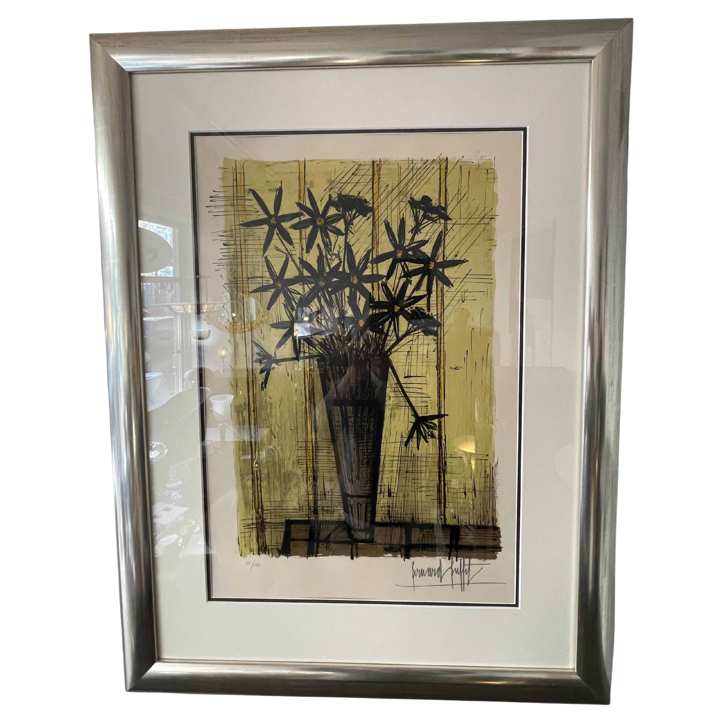 Bernard Buffet Signed Lithograph, Art Deco, 1930s Hardwood Paper For Sale