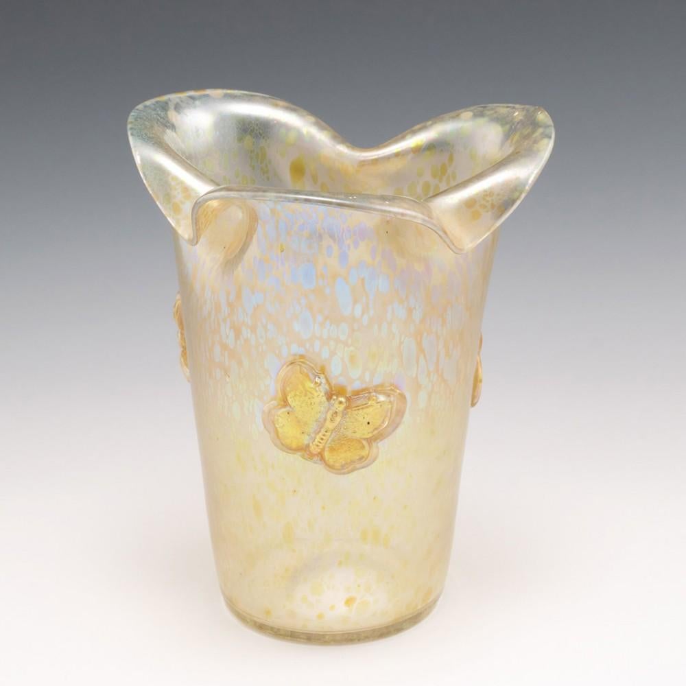 Art Nouveau Signed Loetz Candia Papillon Iridescent Vase, c1910 For Sale
