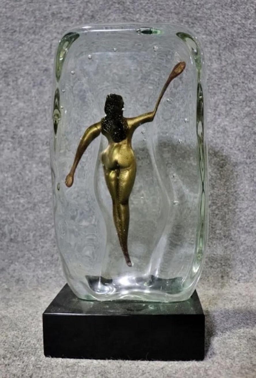 Brass Signed Loredano Rosin Sculpture For Sale