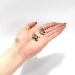 Signed Los Ballesteros Mexican Modernist Sterling Silver Cufflinks